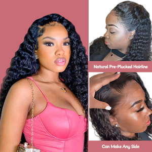 13*6 Perucă cu dantelă frontală Deep Wave 